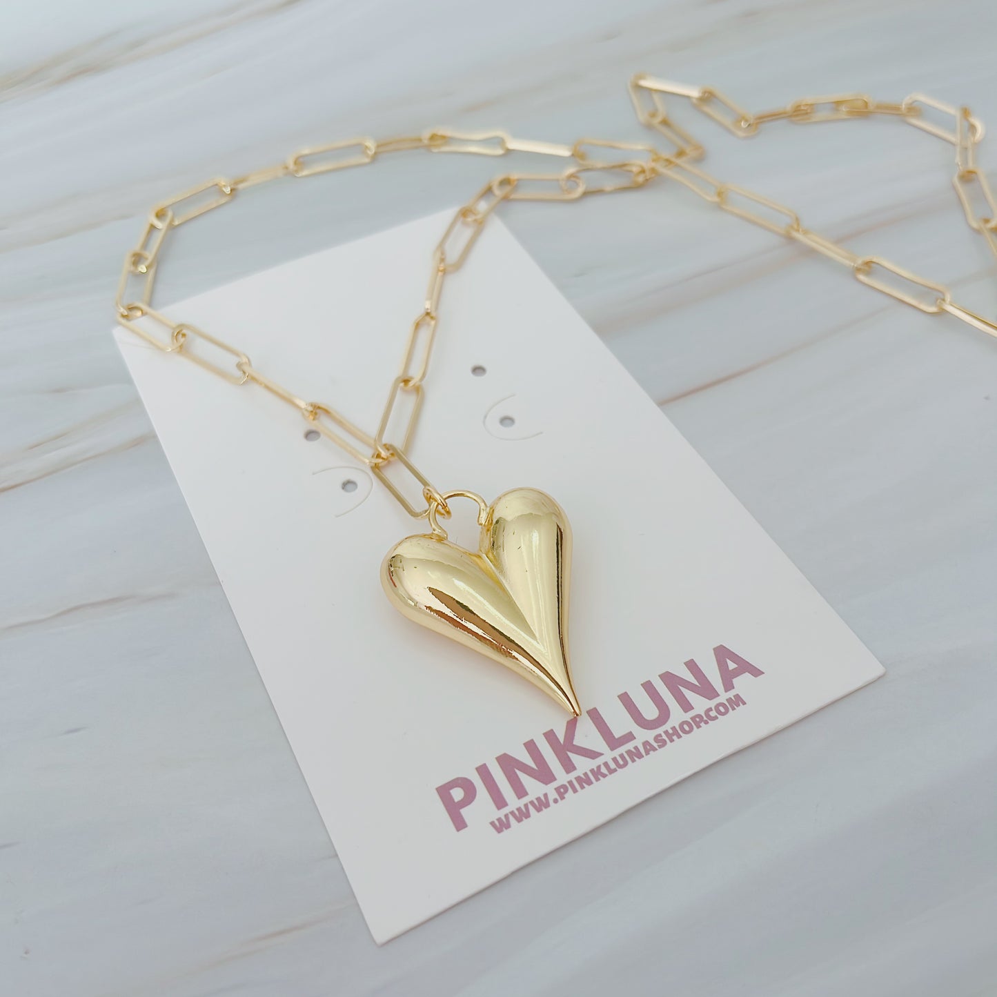 Long Heart Necklace