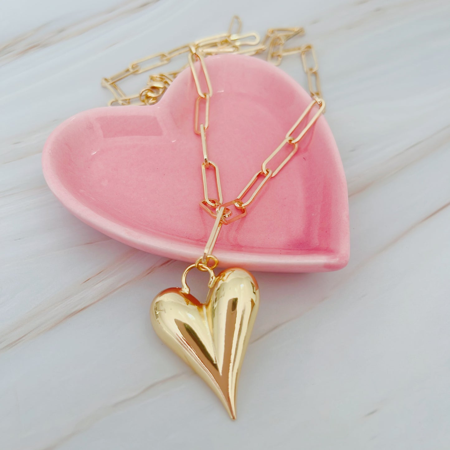 Long Heart Necklace
