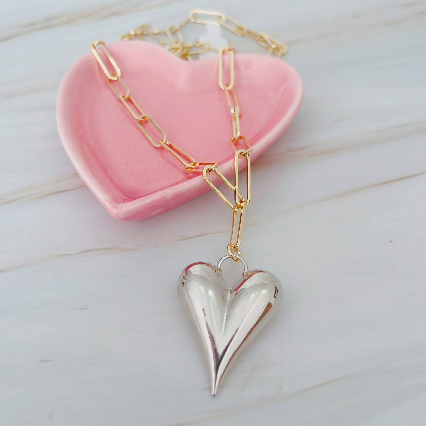 Long Heart Necklace