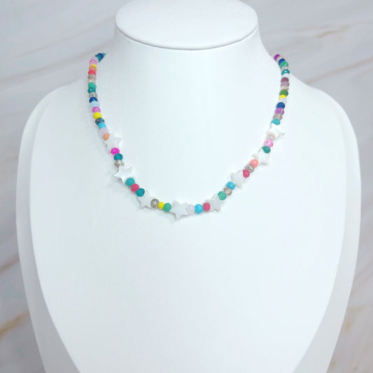 Crystal stars necklace
