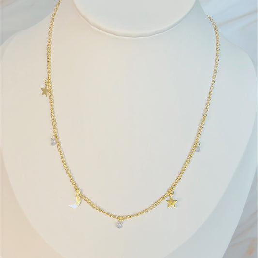 Stars and Moon Necklace