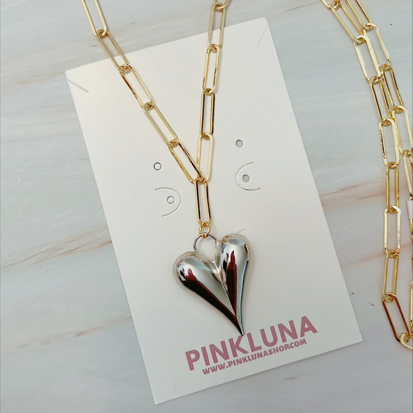 Long Heart Necklace
