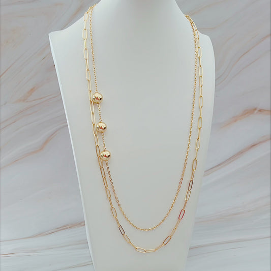 Double Long Beads Necklaces