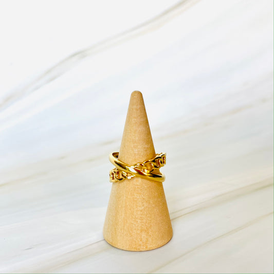 Double Braided Gold Ring