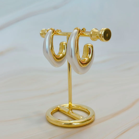 Pearl Hoops Earring