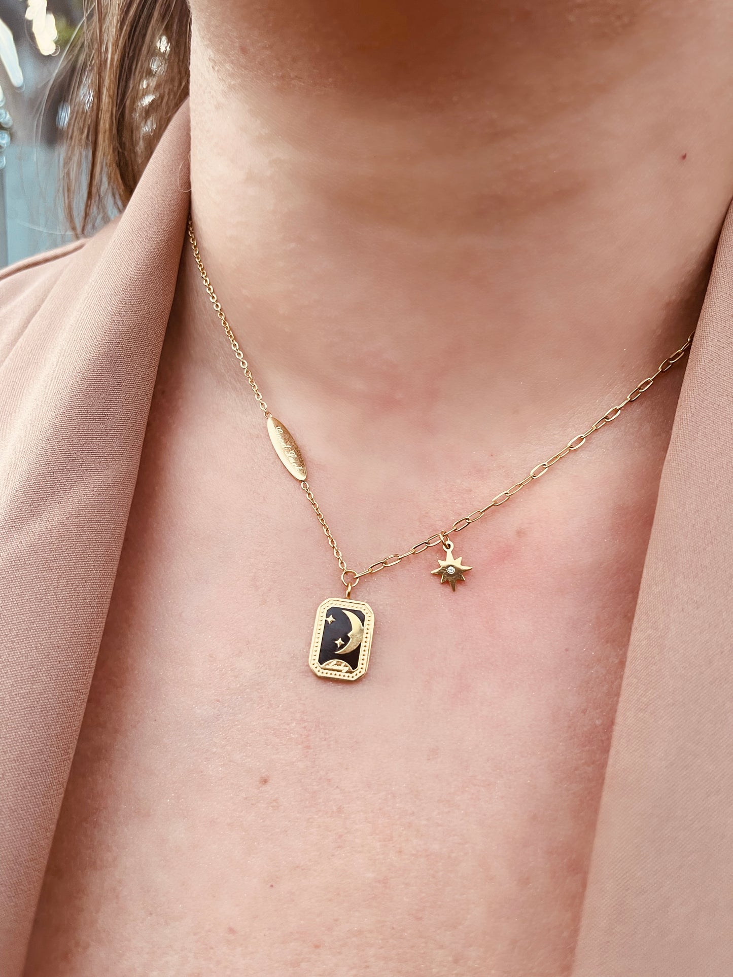 Moon and Stars Necklace