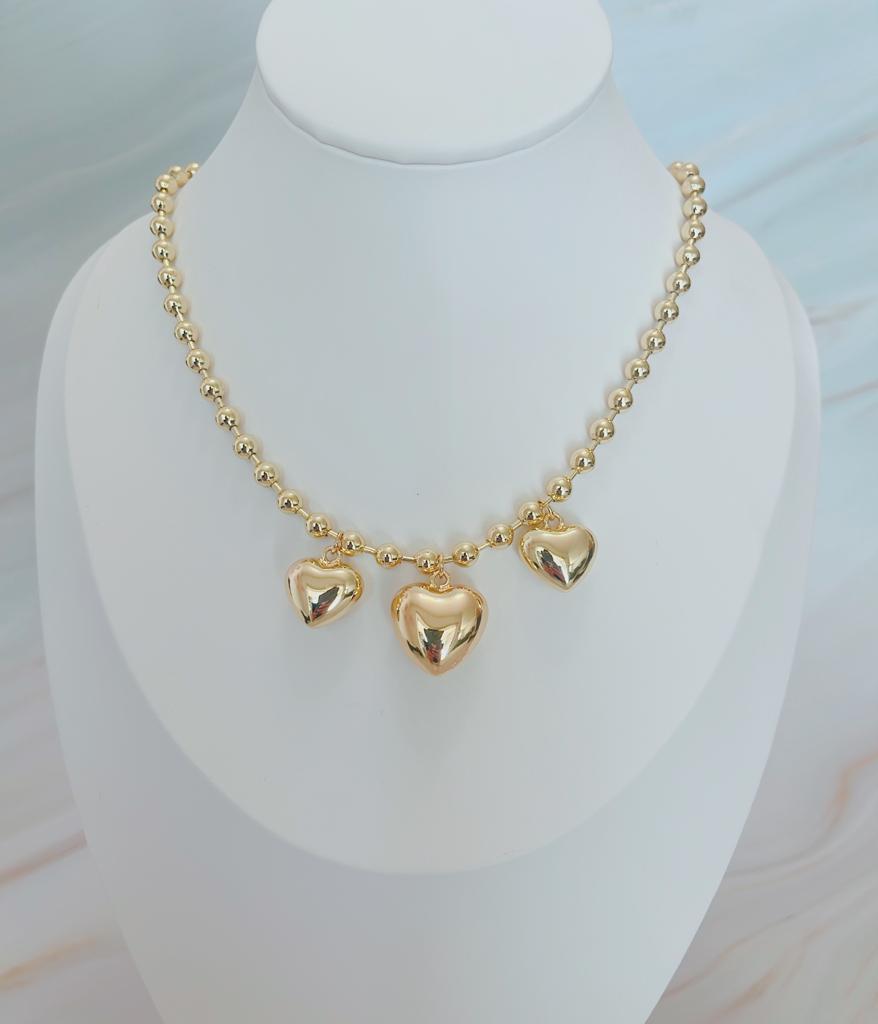 Gold Hearts Necklace