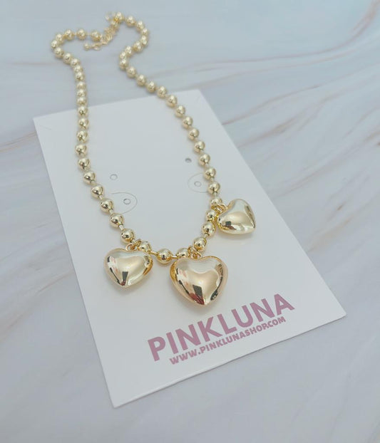 Gold Hearts Necklace