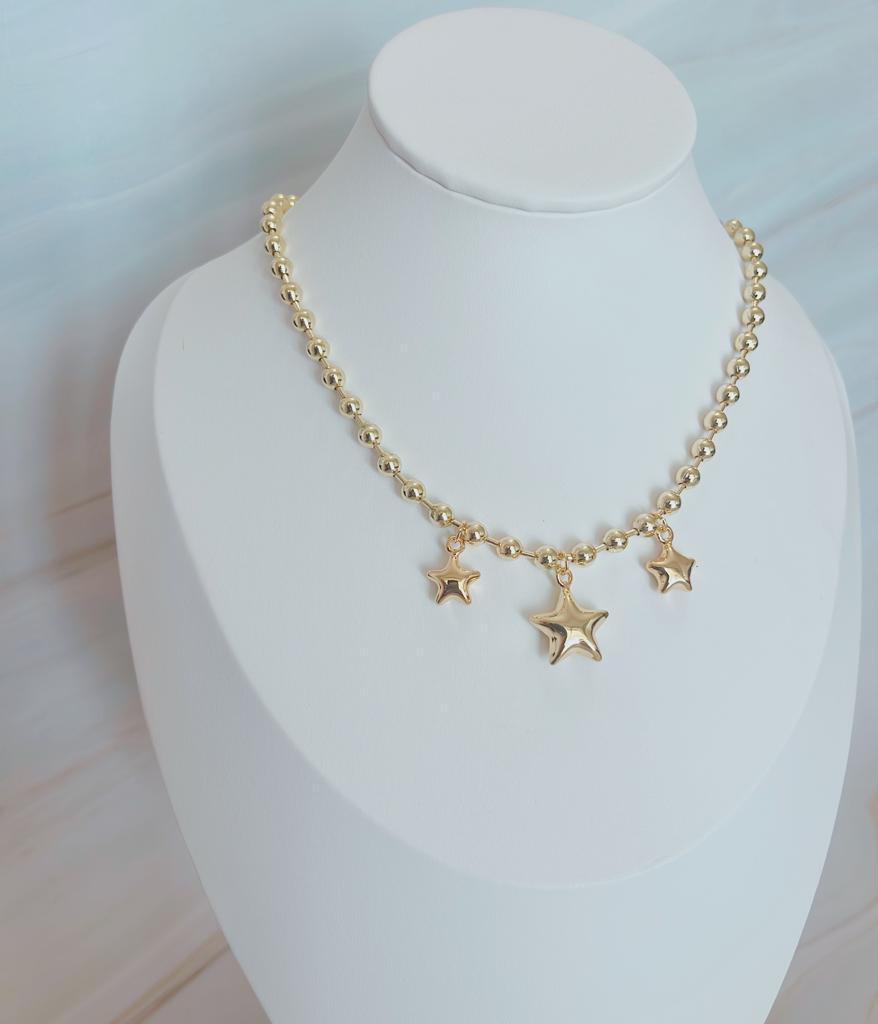 Stars Gold Necklace