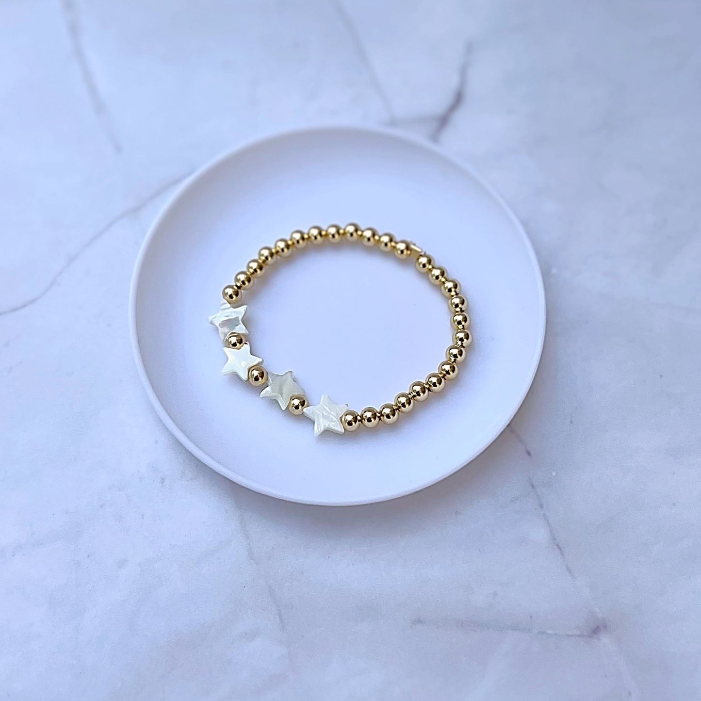 Nacre Stars Gold Bracelet