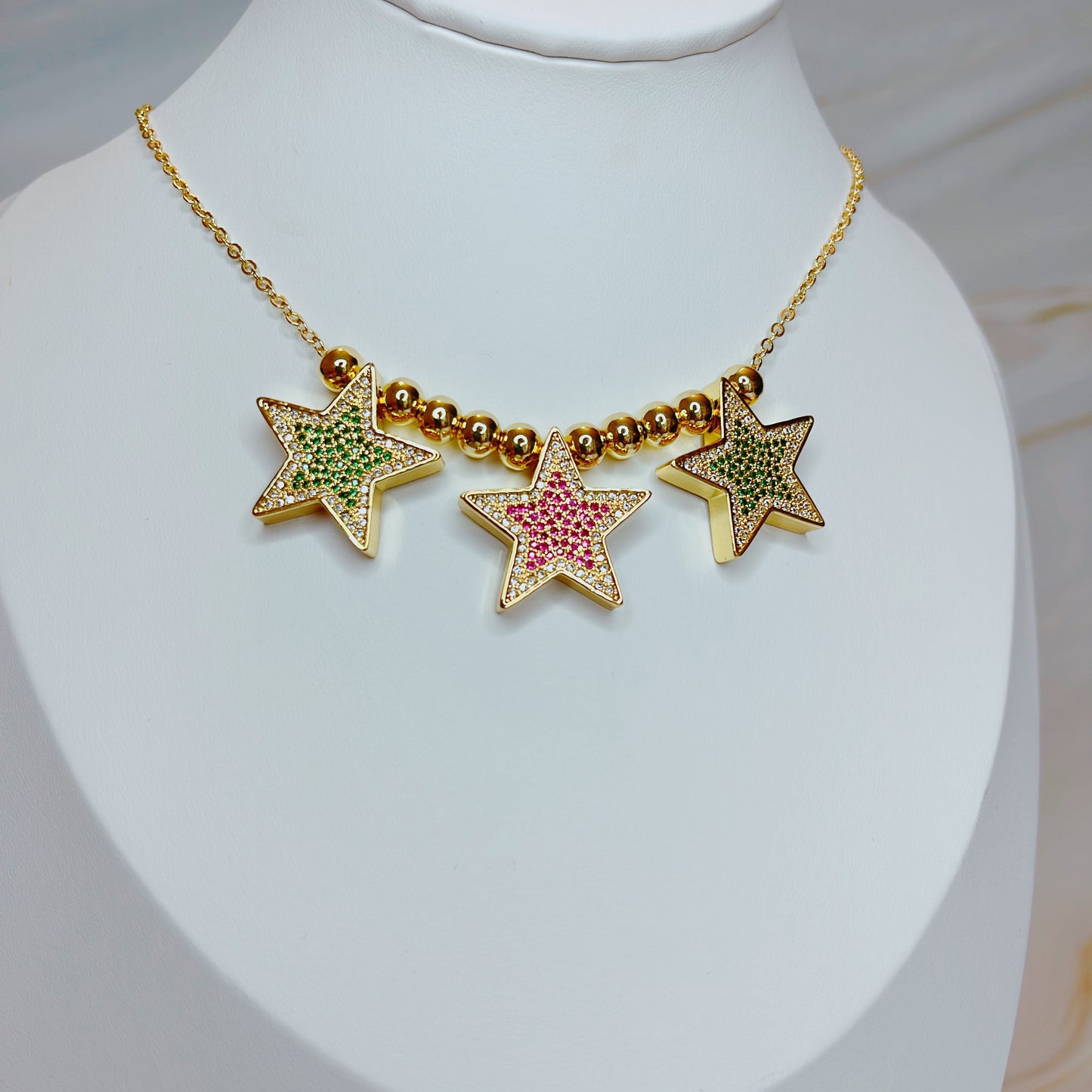 Stars necklace chunky