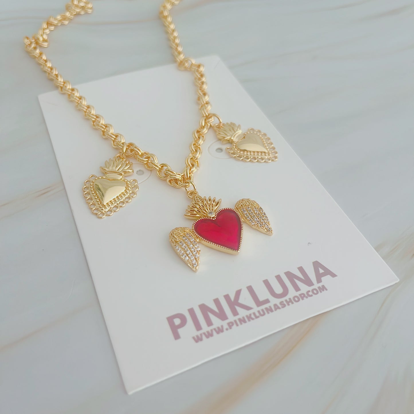 Red heart necklace