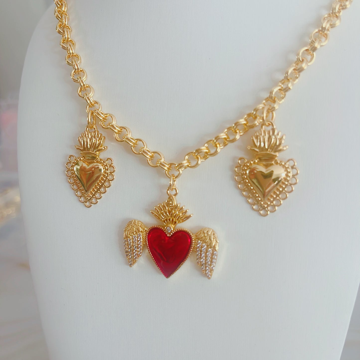 Red heart necklace