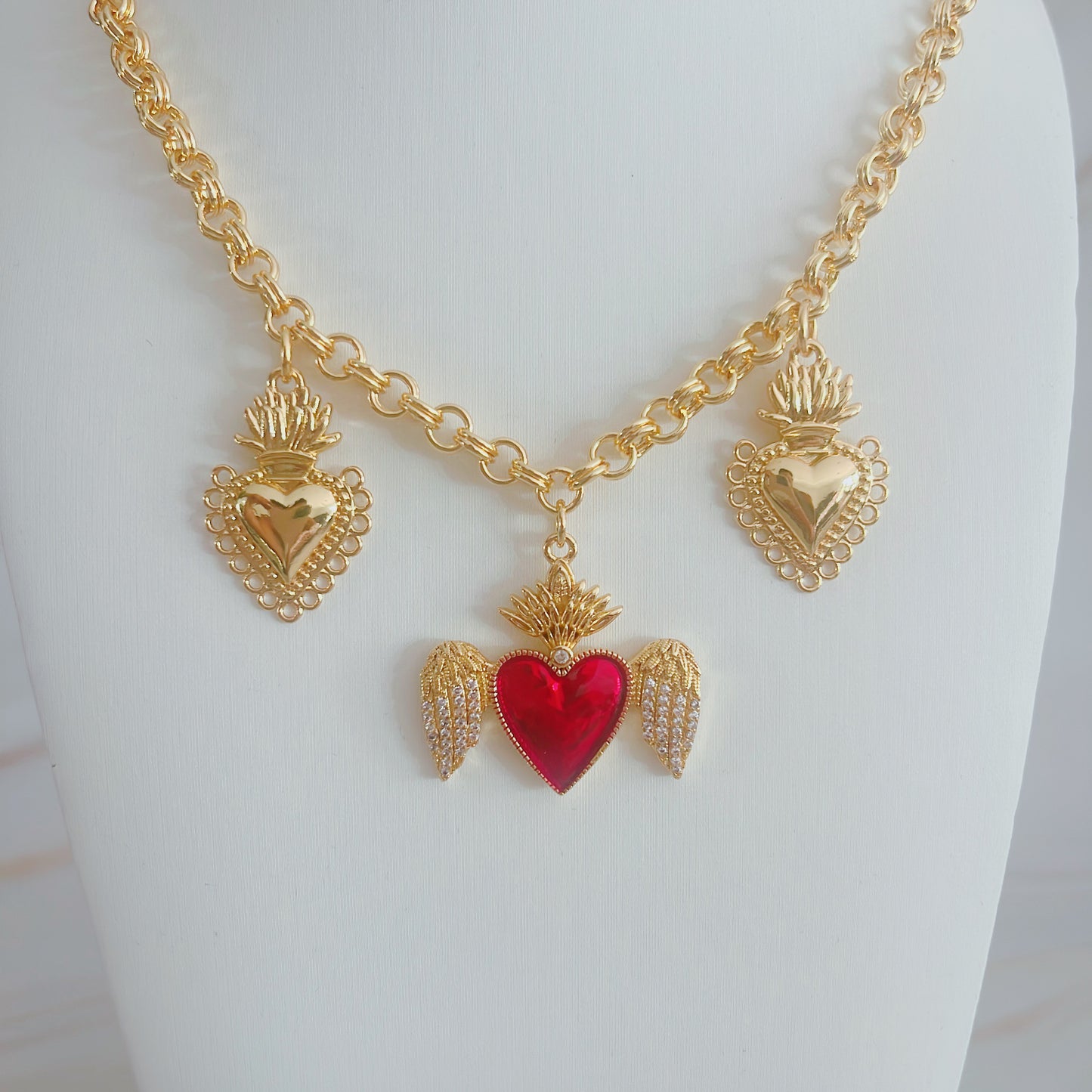 Red heart necklace