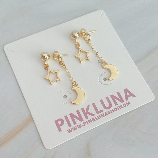 Star and Moon Earrings