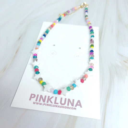 Crystal stars necklace