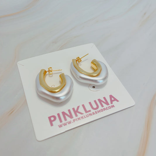 Pearl Hoops Earring