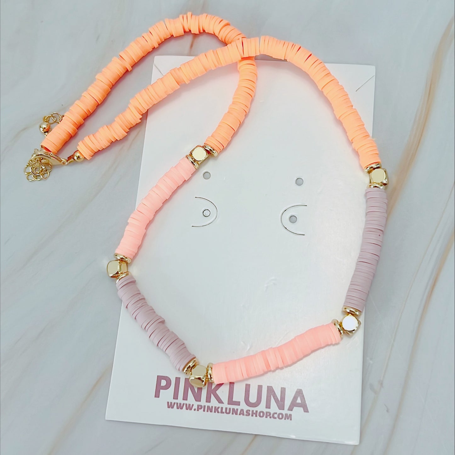 Orange Rubber Necklace