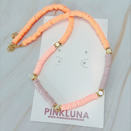 Orange Rubber Necklace