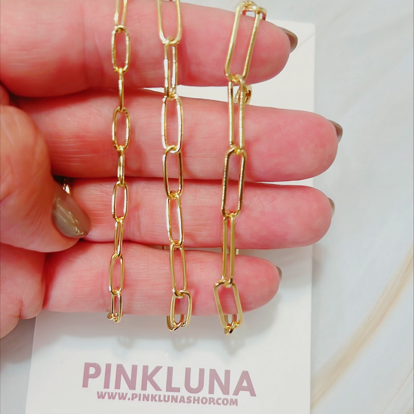 Gold Paper clip Bracelet