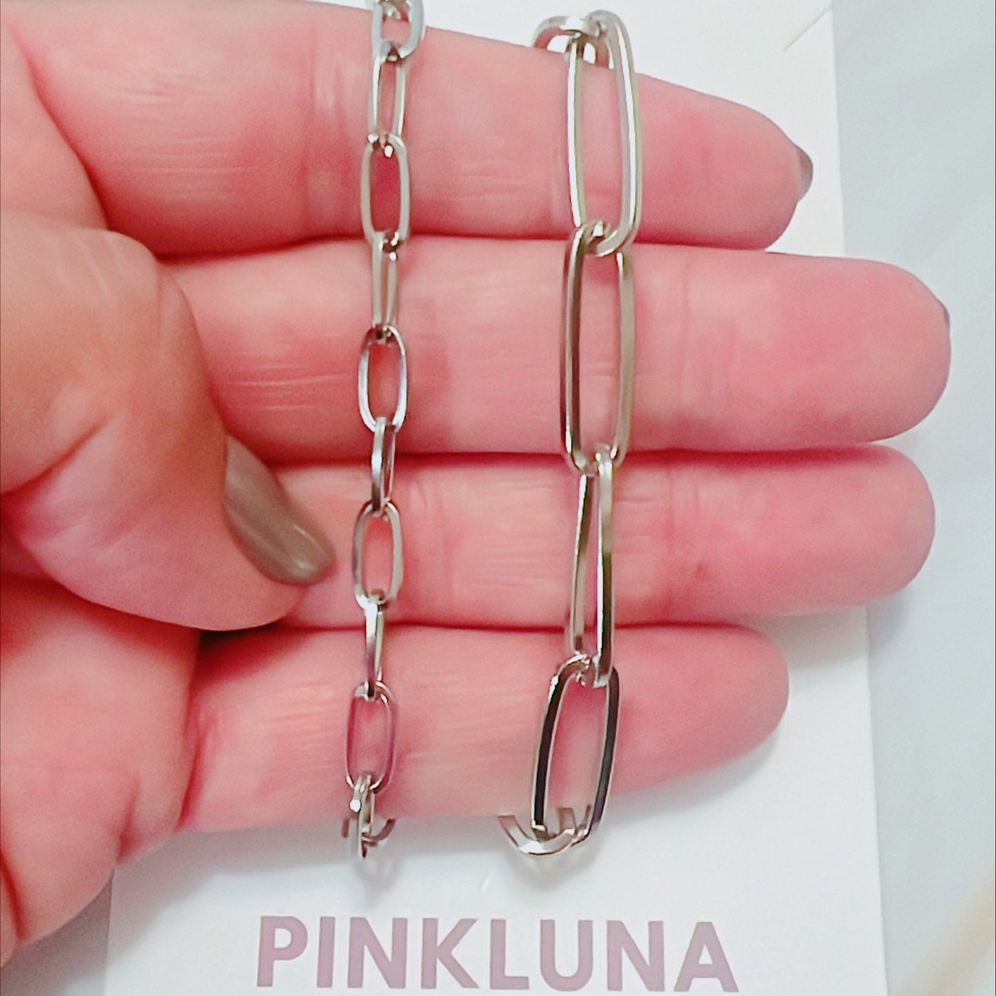 Silver Paper clip Bracelet