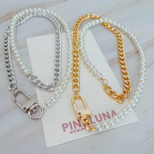 Chain and Pearls Necklace Men