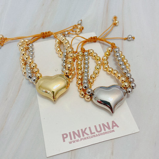 Chunky Heart Bracelets