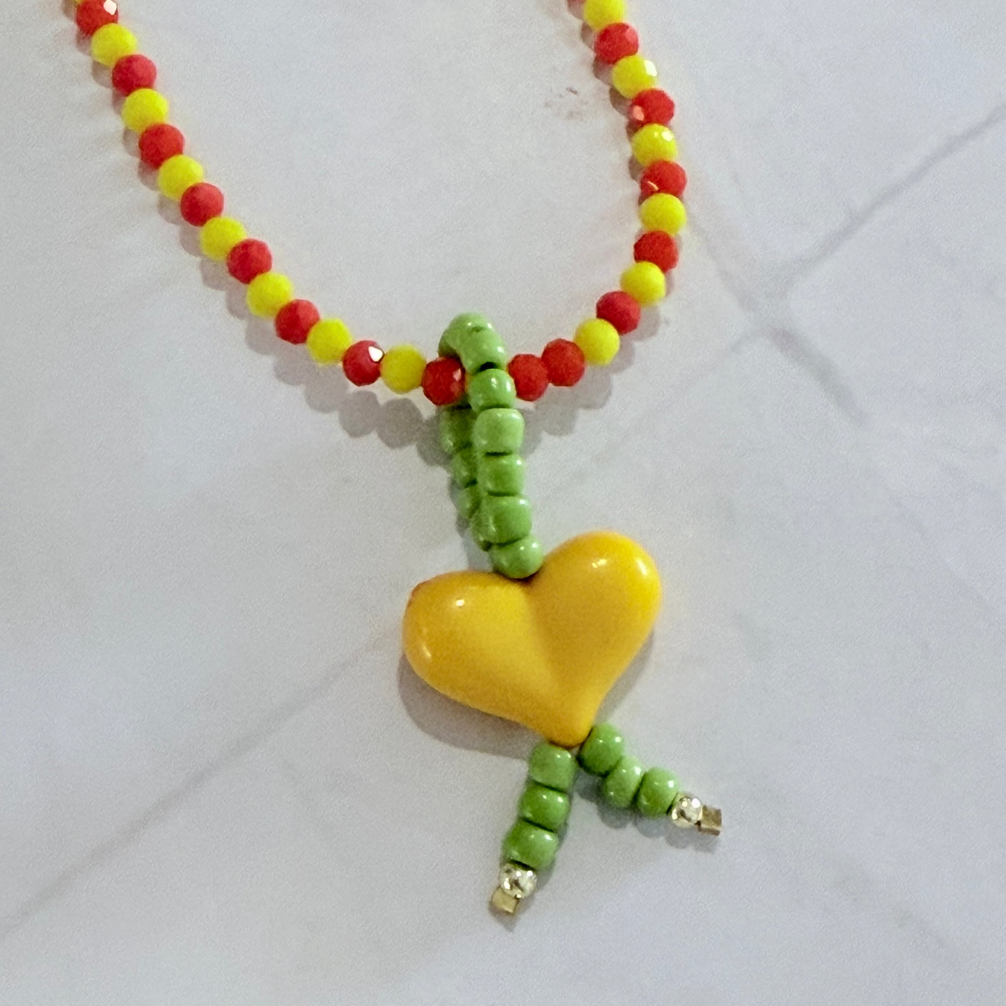 Beaded Heart Necklace