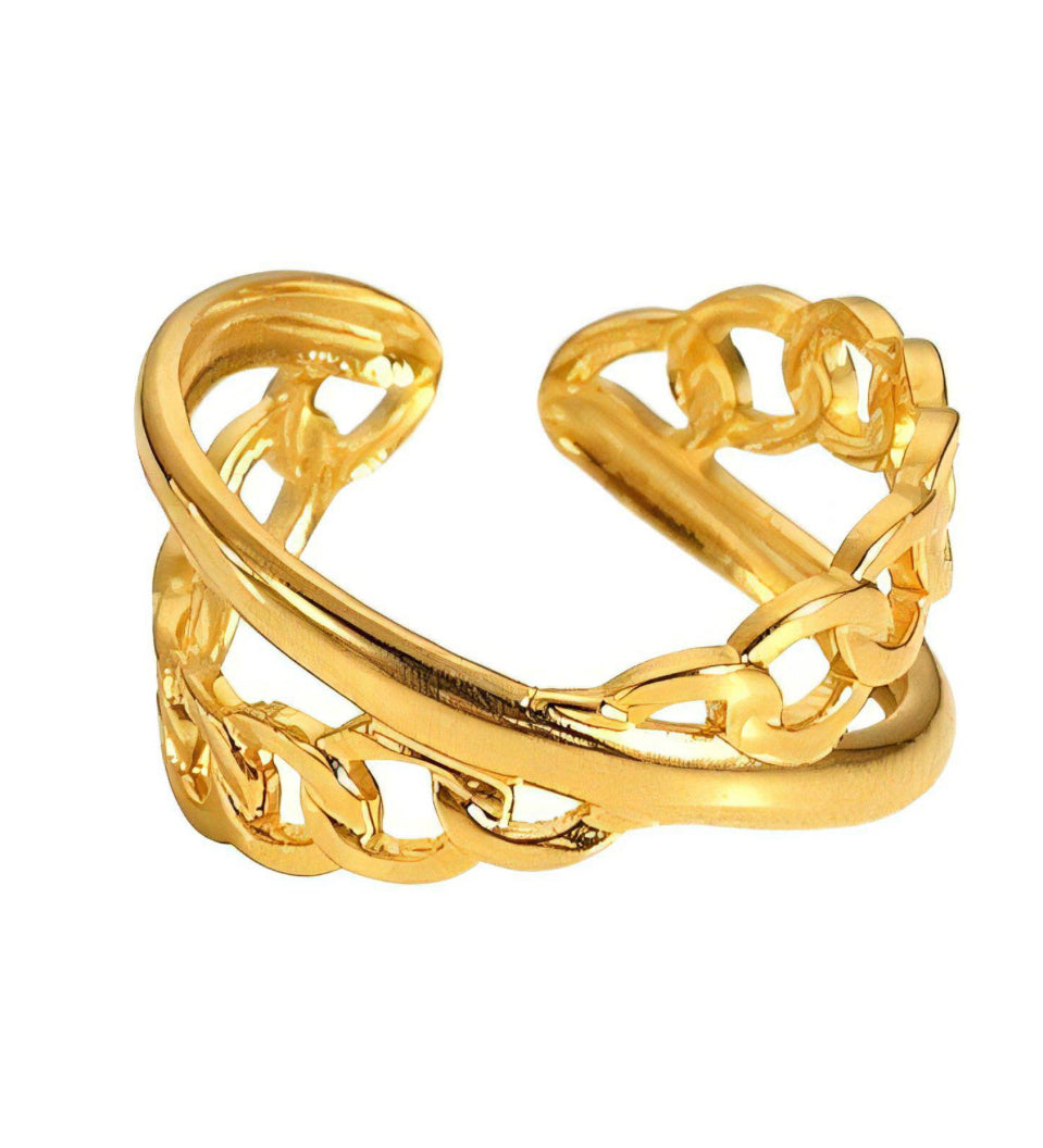 Double Braided Gold Ring